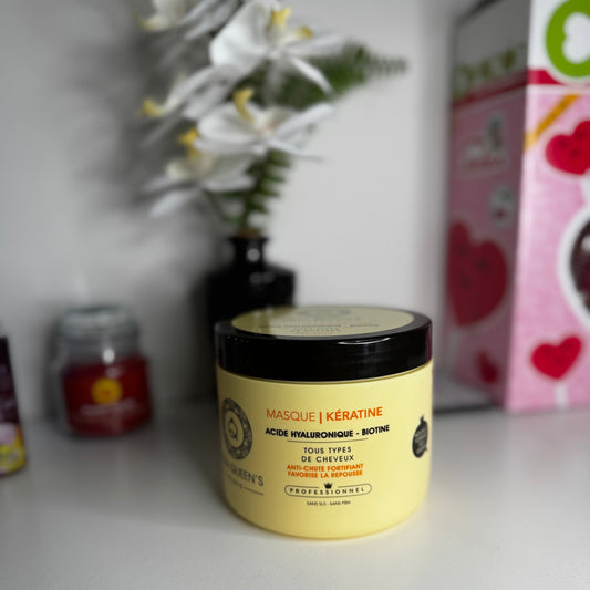 Masque Capillaire Kera Queen's - Kératine, Acide Hyaluronique et Biotine